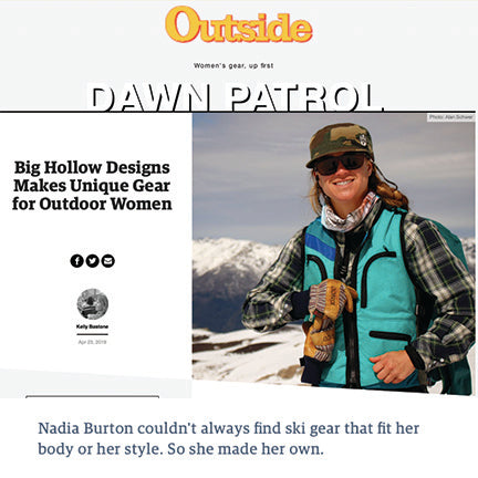 Outside Magazine highlights Big Hollow Designs