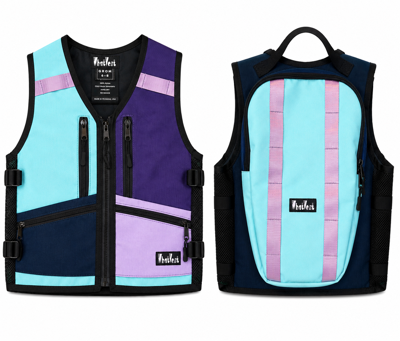 kids children's backpack vest for skiing snowboarding