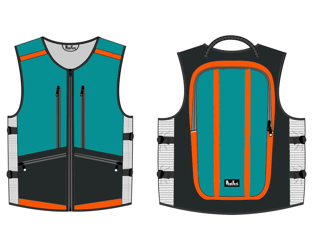 Grom WhatVest - Teal/Orange/Black