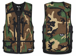 ski snowboard backcountry utility vest, backcountry skiing snowboarding, winter 2026-27 best winter apparel, snowboard utility vest, dirtbike vest, moto, sledski, snowboard vest, backcountry utility vest, sled ski vest, snowmobile, sled neck vest, beacon, shovel probe, big mountain freeskiing, camoflage camo woodland backpack vest