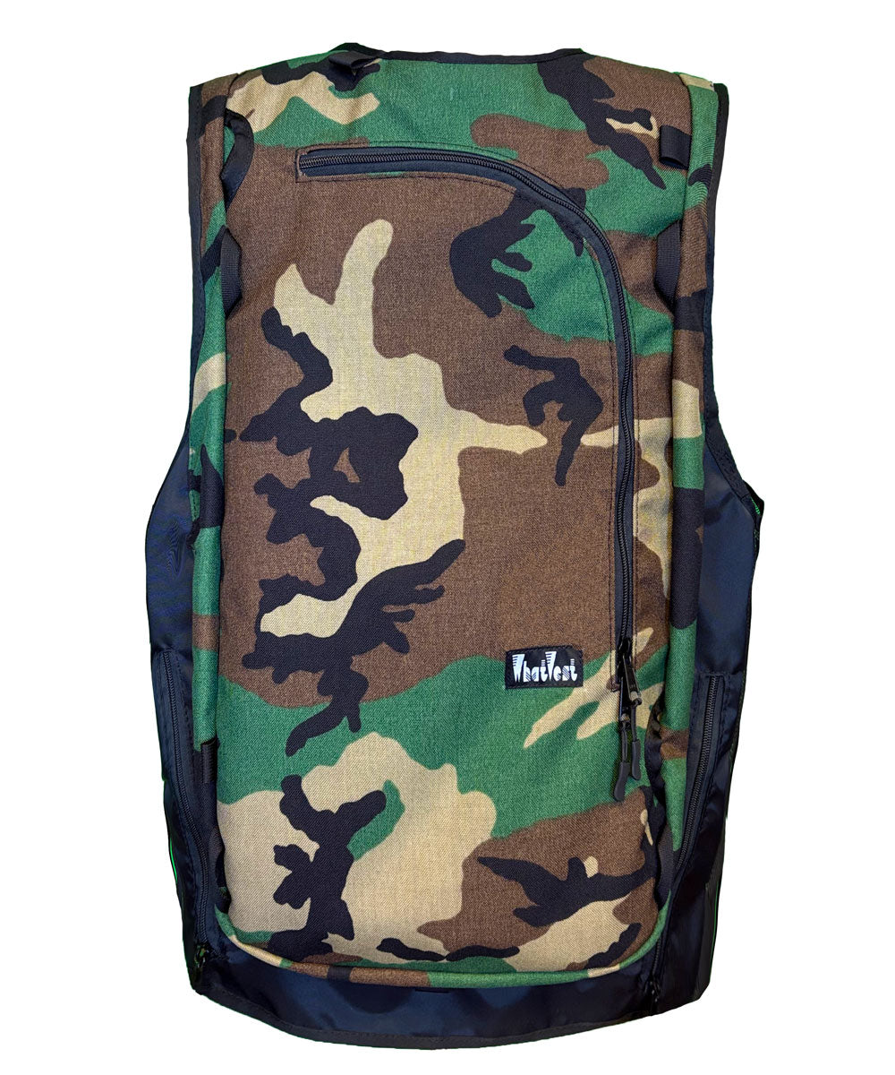 Camouflage Ski Snowboard Utility WhatVest, Sledneck, hunting, snowmo