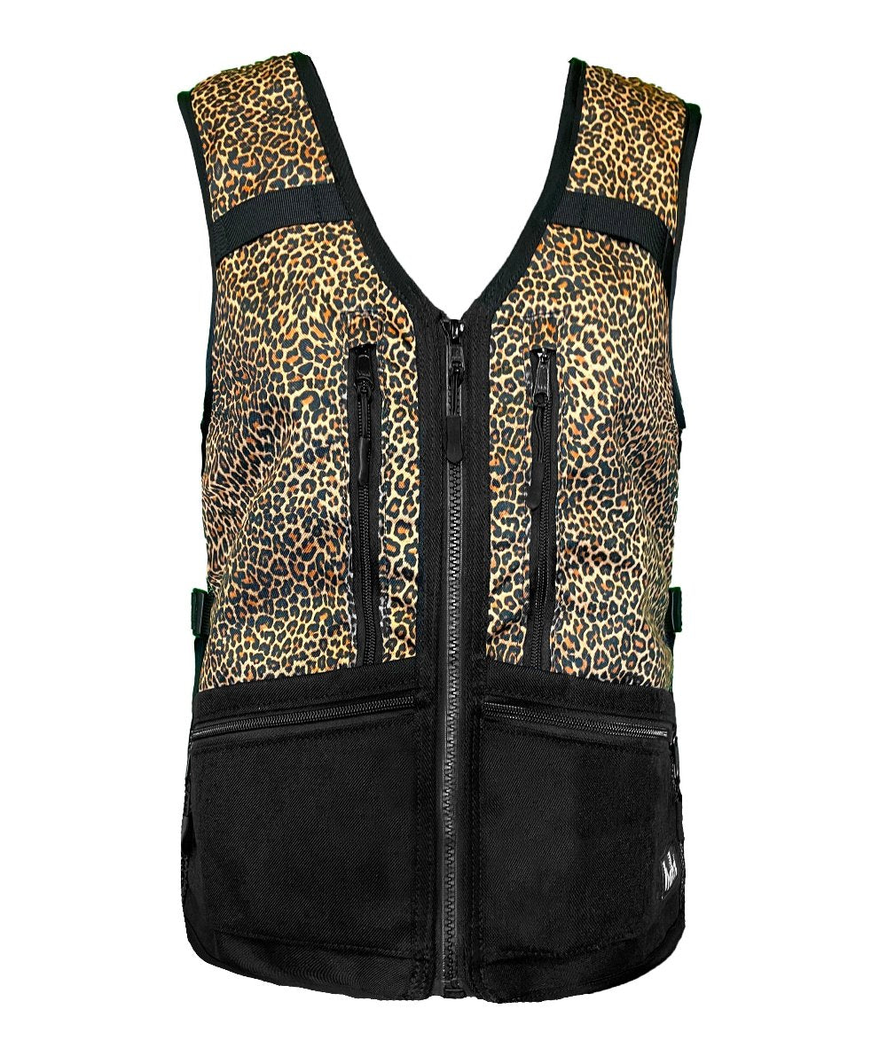 cheetah leopard ski snowboard backpack vest