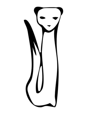 white and black ermine weasel pin, 2026 olympics mascot