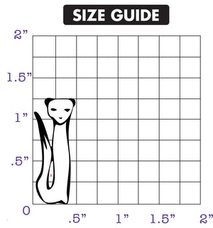 white and black ermine weasel hat pin, 2026 olympics mascot