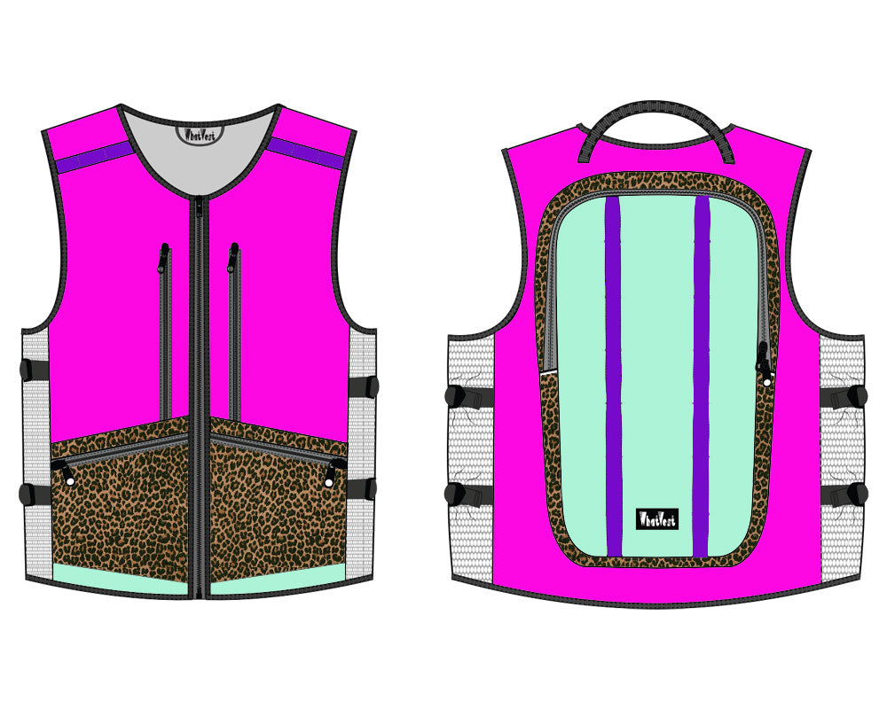Grom WhatVest - Minty Pink Cheetahhh