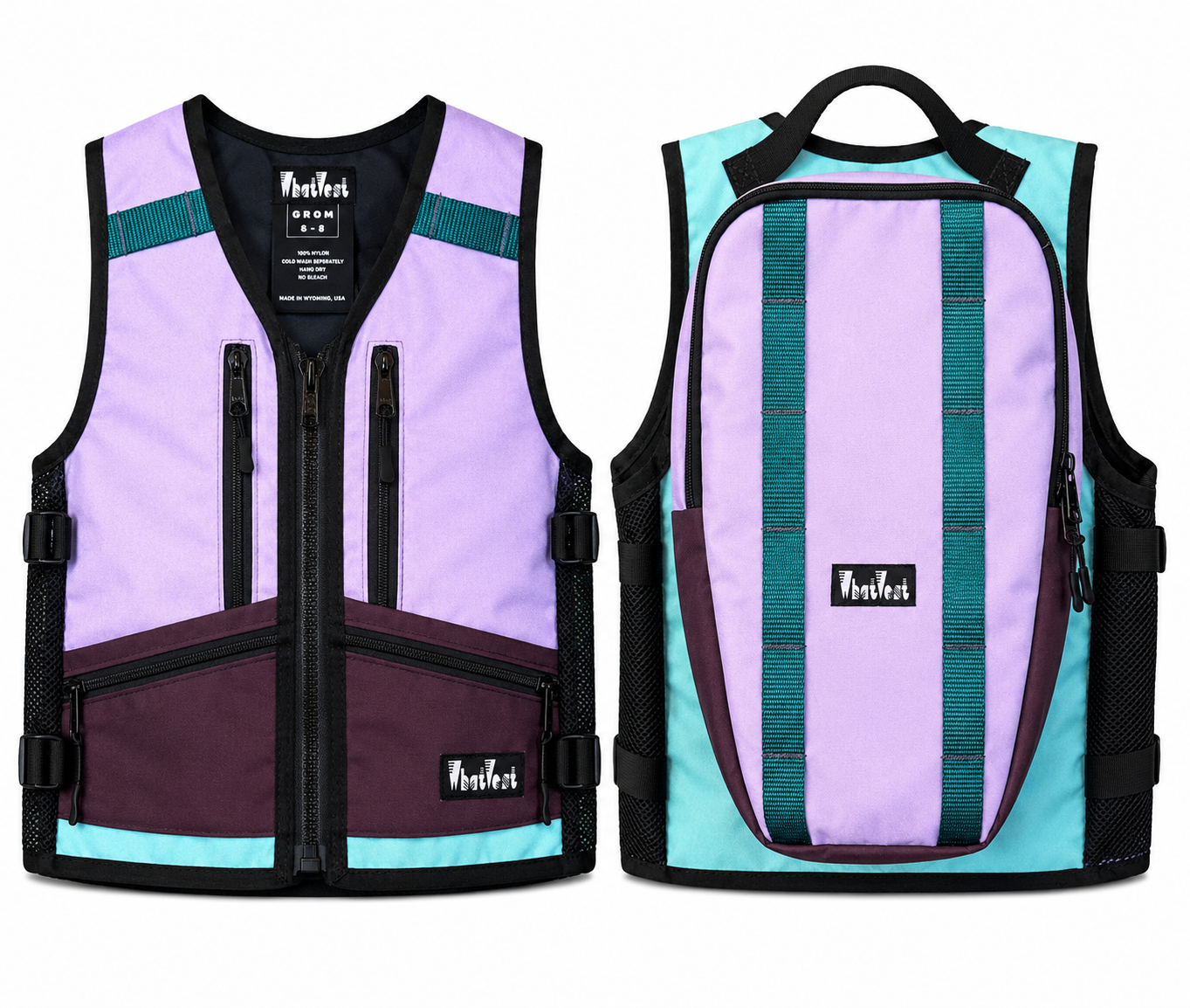 kids children's backpack vest for skiing snowboarding