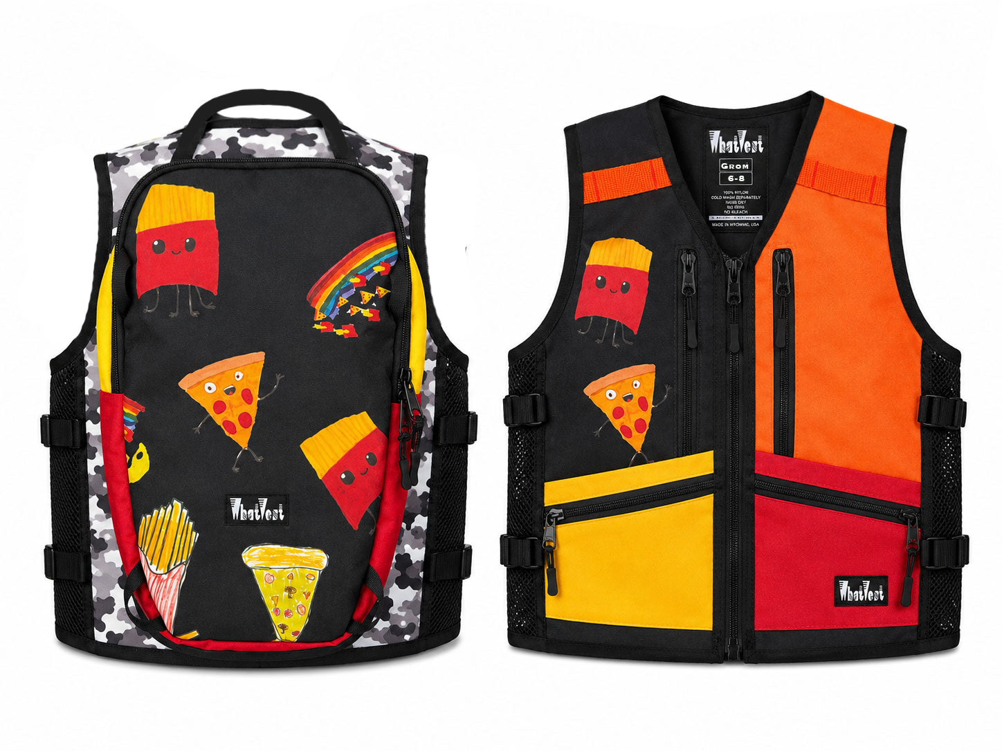 kids children's backpack vest for skiing snowboarding