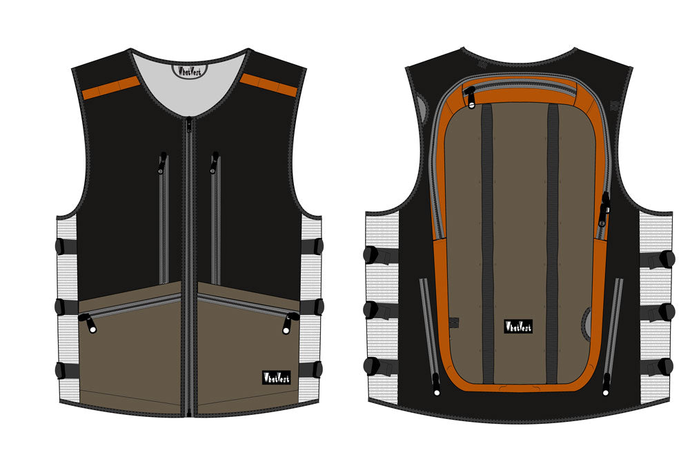 ski vest snowboard backpack vest snomo sledneck