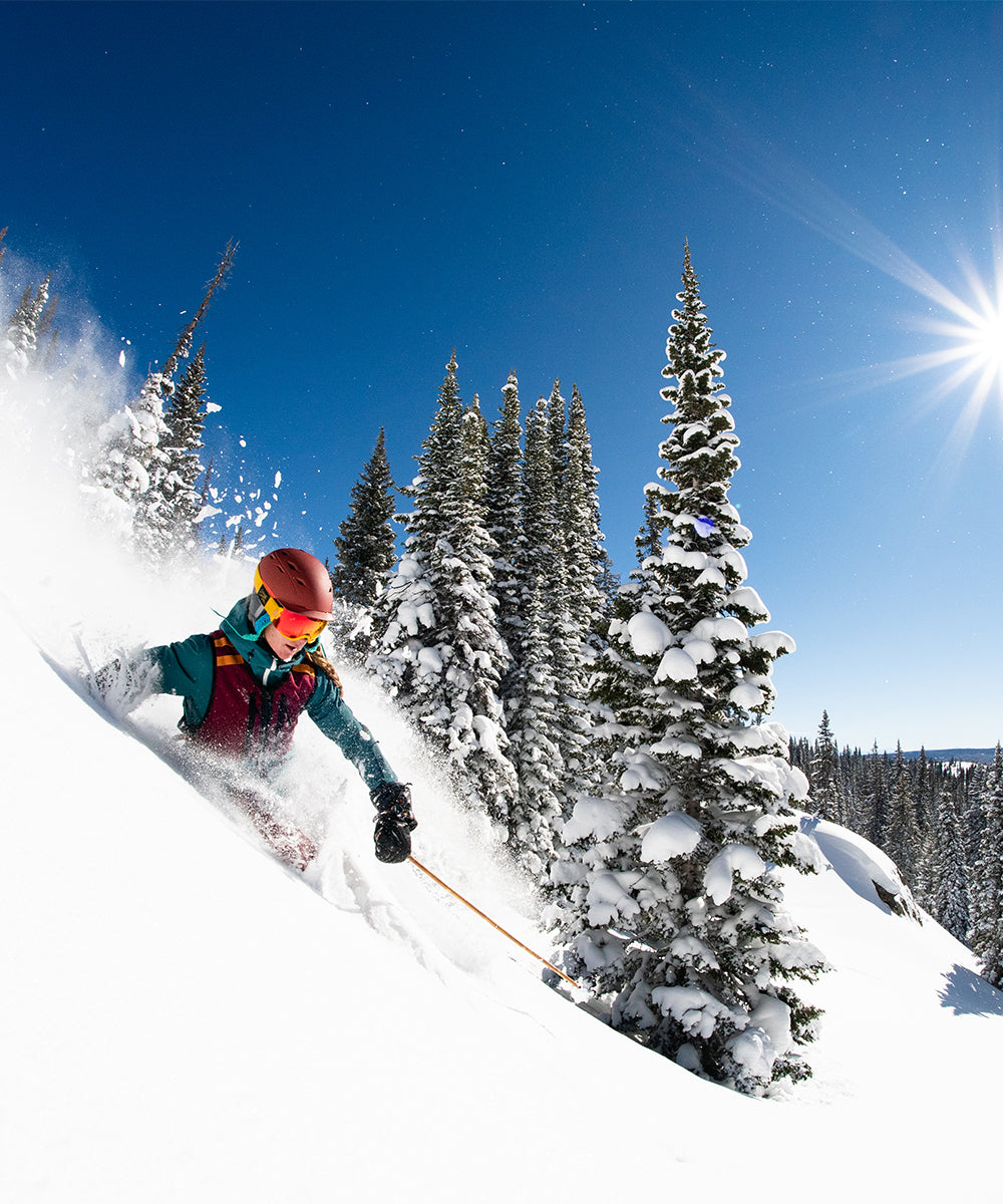 Nadia Burton skiing Steamboat Springs, photo credit Ben Duke Media
