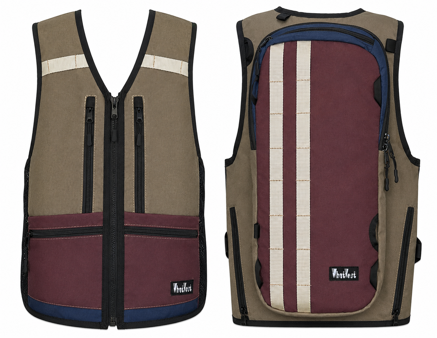 Chestnut burgundy navy Bristle Full send ski snowboard backcountry utility vest, backpack vest, skiing snowboarding, best 2026 winter apparel, whatvest, snowboard vest, ski vest, snowmobile vest, sled neck vest, snowmo, big mountain freeskiing, guide vest, side country