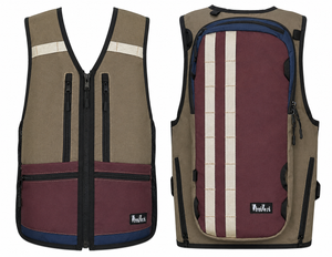 Chestnut burgundy navy Bristle Full send ski snowboard backcountry utility vest, backpack vest, skiing snowboarding, best 2026 winter apparel, whatvest, snowboard vest, ski vest, snowmobile vest, sled neck vest, snowmo, big mountain freeskiing, guide vest, side country