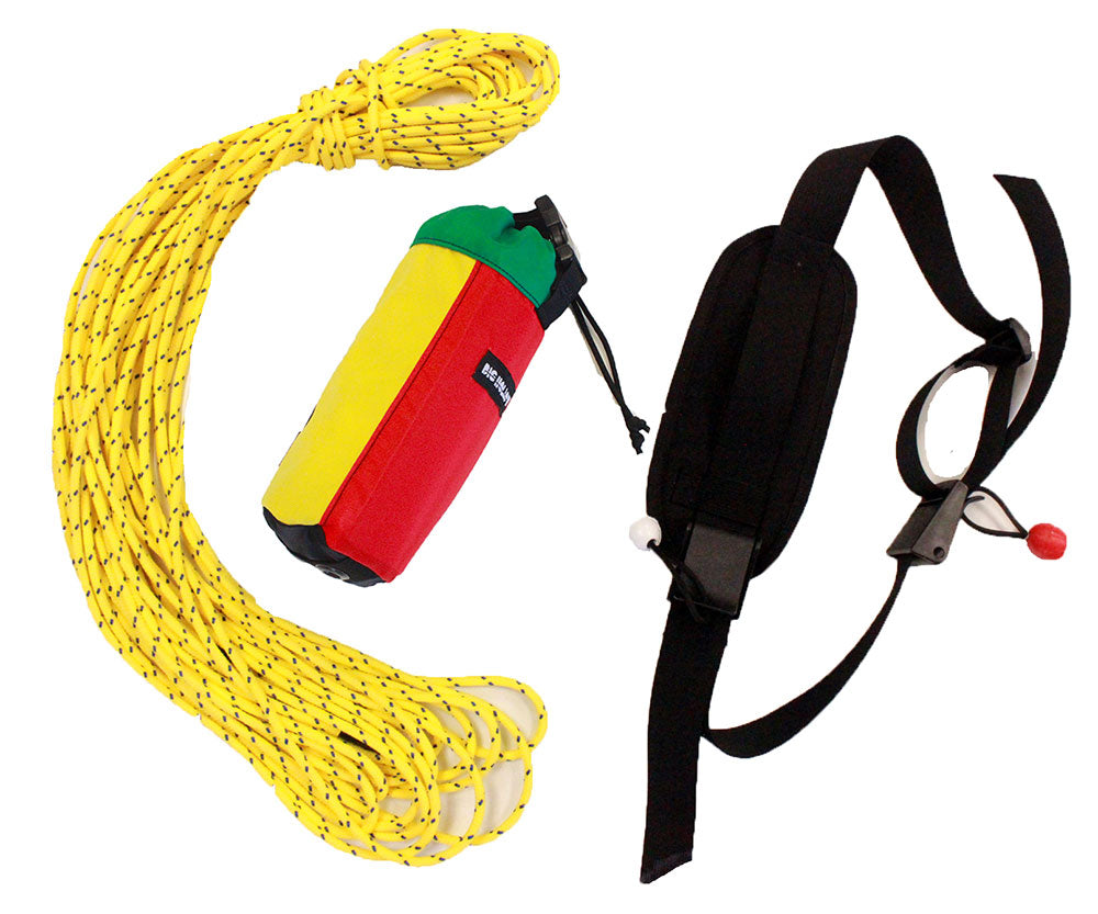 Throw bag river rafting, kayak, river safety, 60 feet 1/4" Ultraline rope, rasta