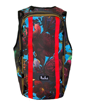 floral pattern whatvest custom backpack vest for women XS