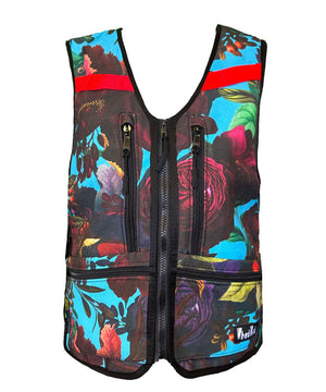 floral pattern whatvest custom backpack vest for women XS