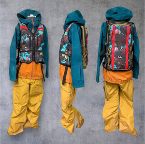 floral pattern whatvest custom backpack vest for women XS