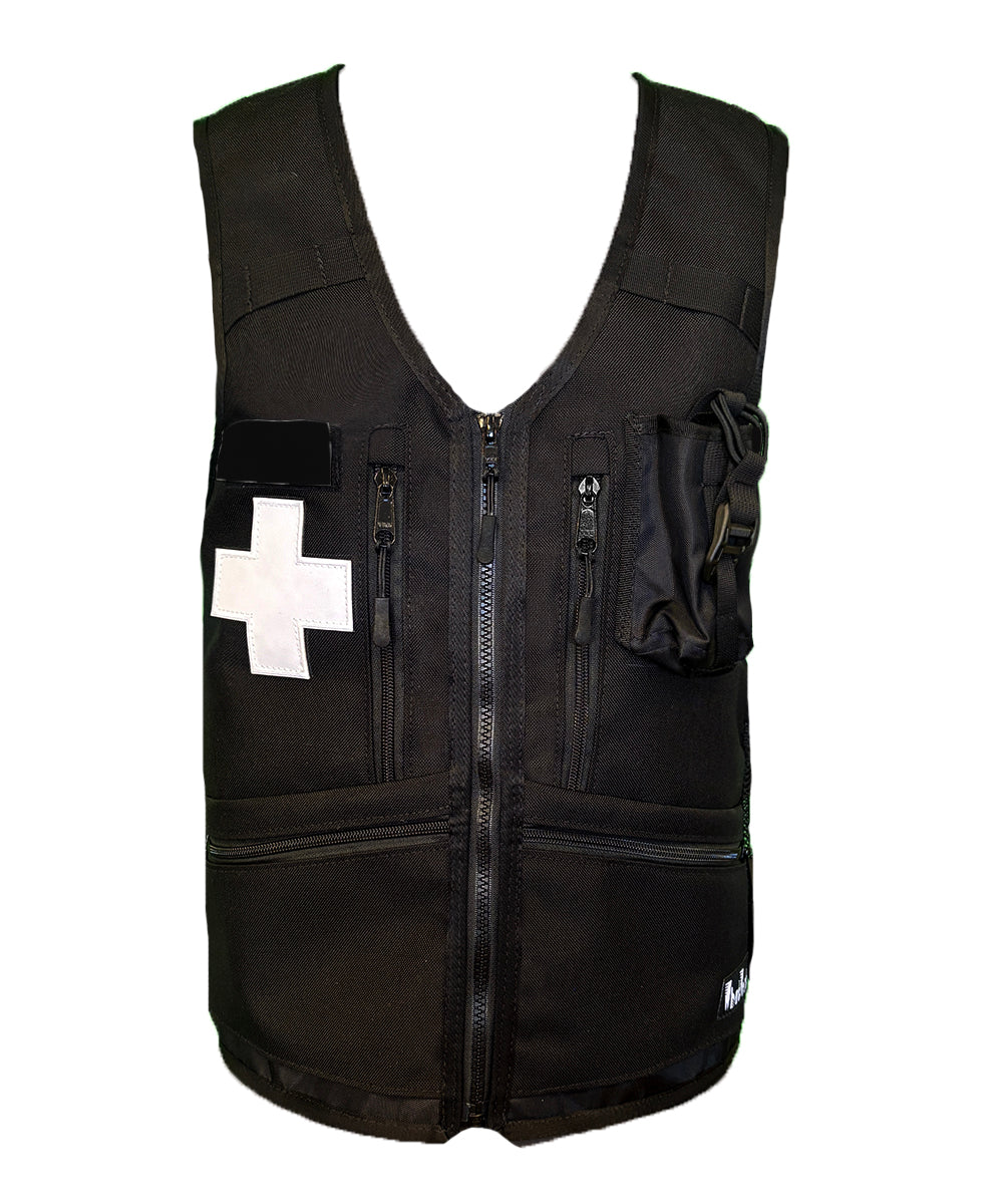 ski patrol side hustle whatvest, black ski snowboard utility vest