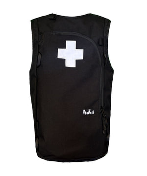 ski patrol side hustle whatvest, black ski snowboard utility vest