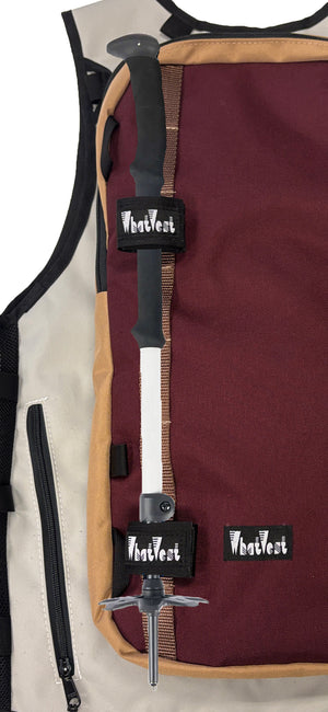 adjustable ski snowboard pole carry straps, attach ski poles to backpack molle