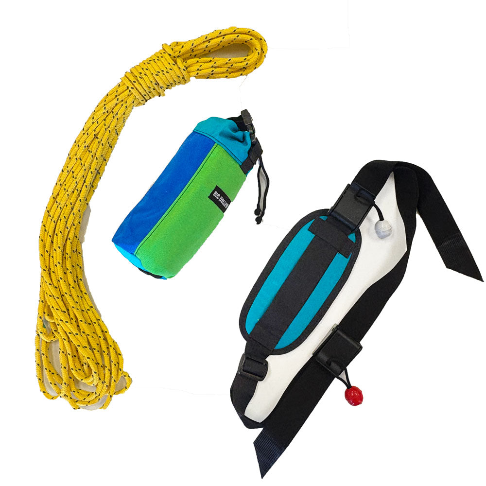Throw bag river rafting, kayak, river safety, 60 feet 1/4" Ultraline rope