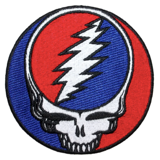 steal your face patch add on to whatvest ski utility vest grateful dead patch