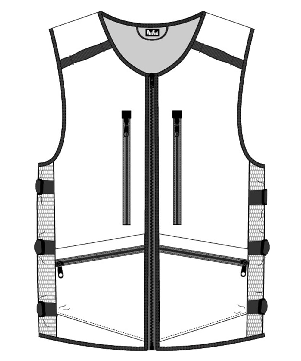 Side Hustle WhatVest - Custom - Big Hollow Designs, backcountry skiing, snowboarding, utility vest, sled vest, powder guide vest, shovel, beacon, probe, safety, snowmobile vest, powder guide vest