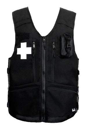 black ski patrol utility vest whatvest, backcountry avalanche safety equipment, low profile, heavy duty