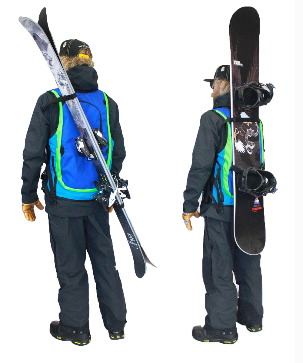 ski snowboard backcountry utility vest, backcountry skiing snowboarding, winter 2024 best winter apparel, snowboard utility vest, dirtbike vest, moto, sledski, snowboard vest, backcountry utility vest, sled ski vest, snowmobile, sled neck vest, beacon, shovel probe, big mountain freeskiing, camoflage camo woodland backpack vest